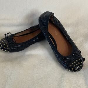 Aldo Black Studded Quilted Flats